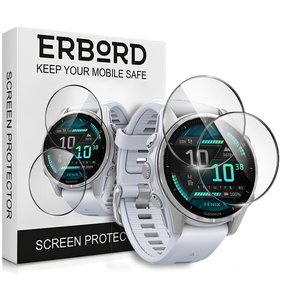 2x Szkło Hybrydowe ERBORD do Garmin Fenix 8 43mm