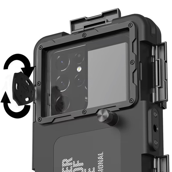 Etui wodoszczelne IPX8 na telefon 4,7 - 6,7" SHELLBOX, nurkowanie do 15m, czarne