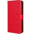 Etui z klapką do Honor 90 Lite 5G, Crazy Horse Wallet, czerwone