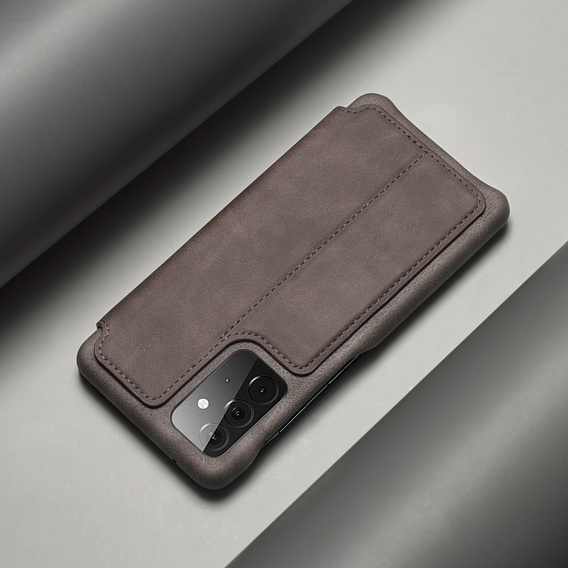 Etui z klapką do Samsung Galaxy A52 5G / 4G, LC.IMEEKE, szare