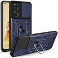 Etui pancerne do Oppo Reno8 T, CamShield Slide, niebieskie