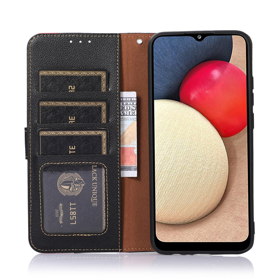 Etui Wallet do Samsung Galaxy S21 FE, KHAZNEH, Dual Color, Black