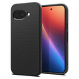 Etui Spigen do Google Pixel 9A, Liquid Air, czarne + Szkło Hartowane 9H