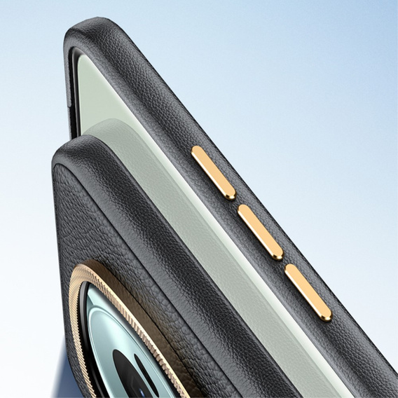 Etui skórzane do Honor Magic 6 Pro 5G, leather hybrid, czarne