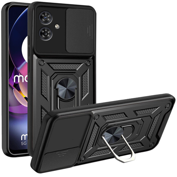 Etui pancerne do Motorola Moto G54 5G, CamShield Slide, czarne