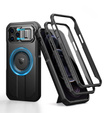 Etui pancerne do iPhone 12 / iPhone 12 Pro, Dexnor CamProtect MagSafe, czarne (Dwie ramki)