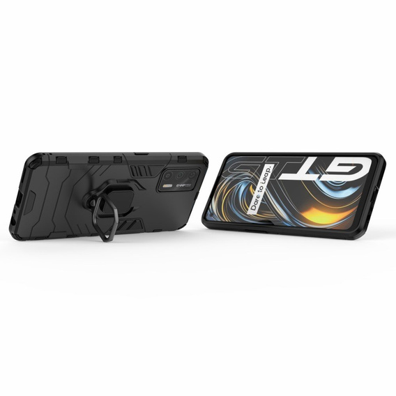 Etui do Realme GT 5G, Kickstand Ring, czarne