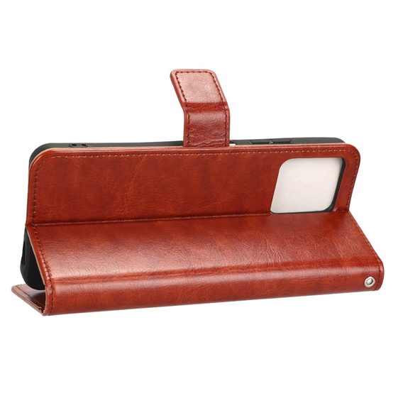 Etui z klapką do T Phone 5G, Crazy Horse Wallet, brązowe