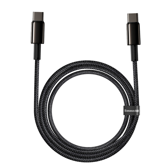 Baseus Tungsten kabel USB-C na USB-C 2 m 100 W - Czarny