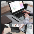 Etui z klawiaturą do Galaxy Tab S9, NILLKIN Bumper Pen Slot, czarne