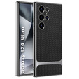 Etui do Samsung Galaxy S24 Ultra, GKK Woven Leather, czarne