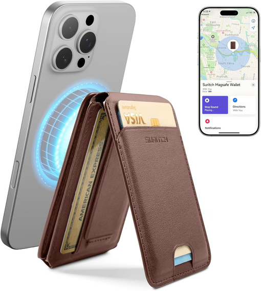 Magnetyczny portfel z funkcją lokalizacji, NFC i podstawką do iPhone 16 Pro