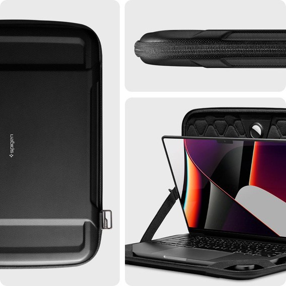Spigen Etui na Laptop 13", Rugged Armor Pouch, Black
