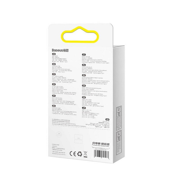 Baseus Tungsten kabel USB-A USB-C 1 m 100 W - Czarny