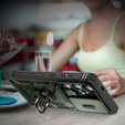 Etui do Samsung Galaxy S25 Ultra, KickStand Camera Lens, ciemnozielone