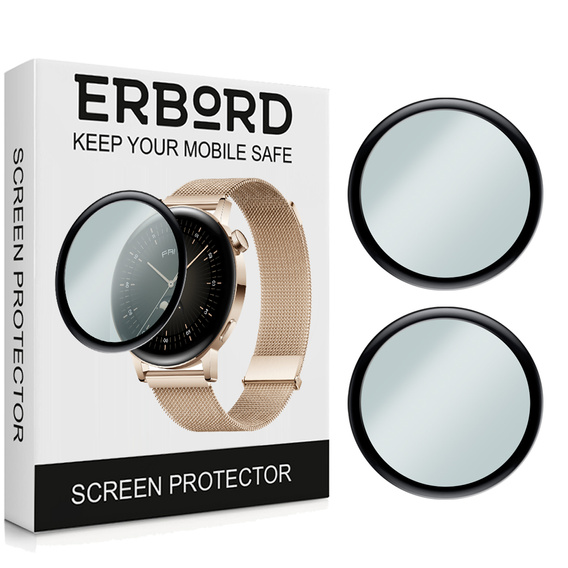 2x Szkło Hybrydowe ERBORD do Huawei Watch GT 3 42mm