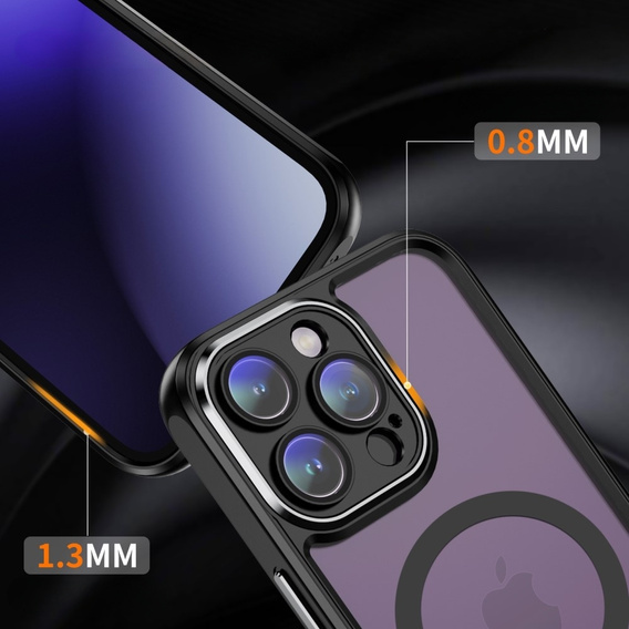 Etui do iPhone 14 Pro, ERBORD Impact Guard, do MagSafe, czarne