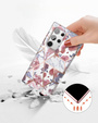 Etui do Samsung Galaxy S22 Ultra, Suritch Full Body Marble, różowe