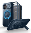 Etui pancerne do iPhone 12 / iPhone 12 Pro, Dexnor CamProtect MagSafe, granatowe (Dwie ramki)