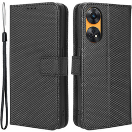Etui z klapką do Oppo Reno8 T 4G, Wallet Smart Magnet, czarne