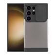 Pancerne etui do MagSafe na Galaxy S24 Ultra, ERBORD MagProtect Cam Slider, szare gunmetal