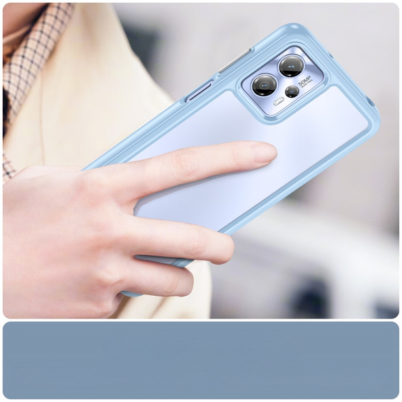 Etui do Motorola Moto G13 / G23, Fusion Hybrid, przezroczyste / niebieskie