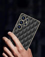 Etui do Samsung Galaxy S25 Ultra, Leather Rhombus, czarne
