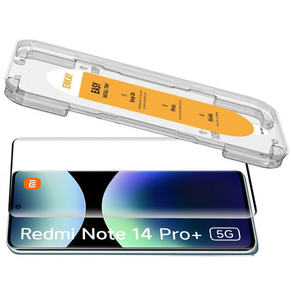 ENKAY Szkło Hartowane do Xiaomi Redmi Note 14 Pro+ 5G, czarne
