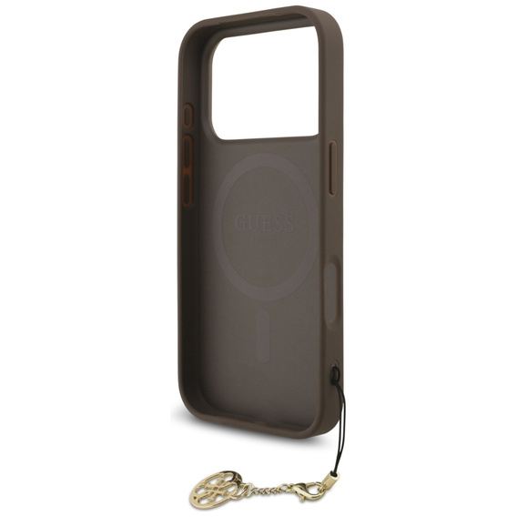 Etui GUESS 4G Metal Gold Logo, do MagSafe do iPhone 17 Pro
