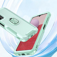 Etui do Samsung Galaxy A14 4G/5G, pancerne z ringiem, zielone