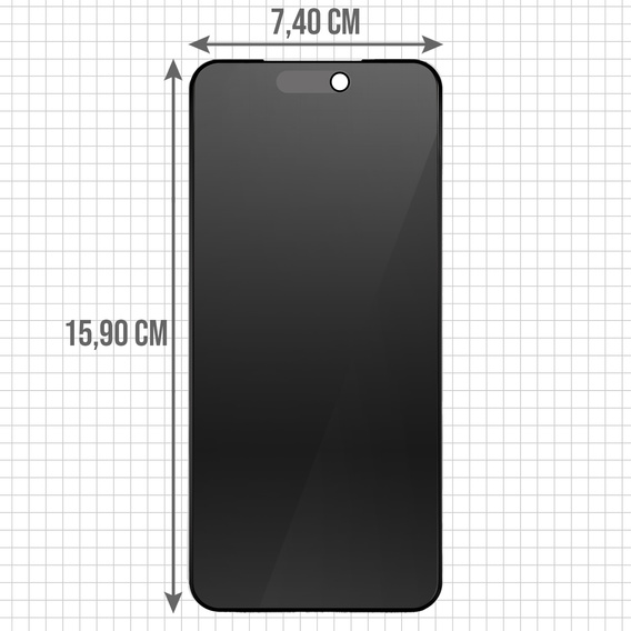 Szkło hartowane prywatyzujące do iPhone 17 Pro Max