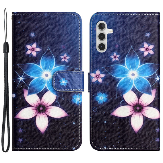Etui z klapką do Samsung Galaxy M15 5G, Wallet, Blue Flower
