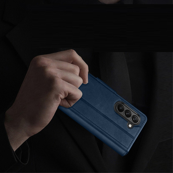 Etui z klapką do Samsung Galaxy Z Fold6 5G, Wallet, niebieskie