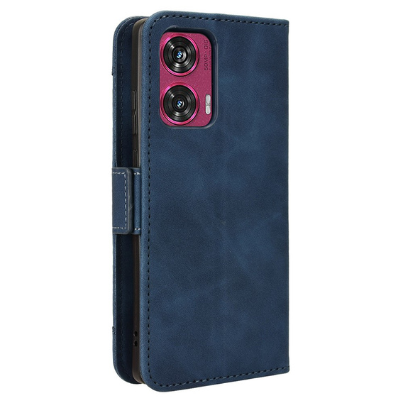 Etui z klapką do Motorola Edge 50 Fusion 5G, Card Slot, granatowe