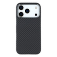 Etui do iPhone 17 Pro Max, Carbon Fiber, do MagSafe, czarne