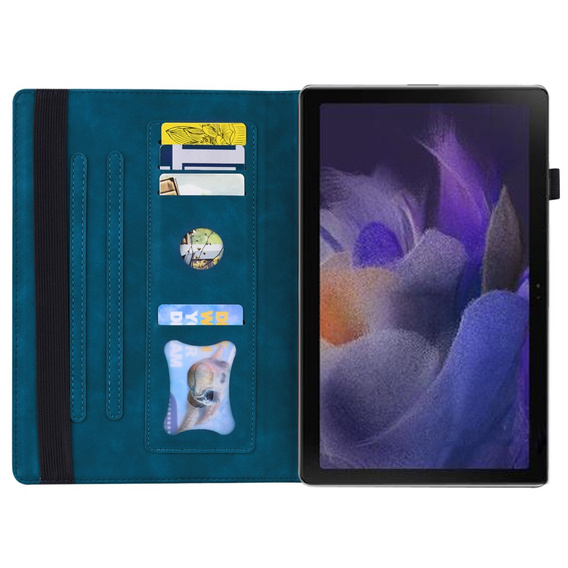 Etui do Samsung Galaxy Tab A8 10.5 SM-X200 SM-X205, Classic, z miejscem na rysik, niebieskie