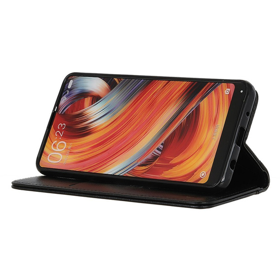 Etui do Samsung Galaxy A56 5G, Wallet Litchi Leather, czarne