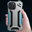 Etui R-JUST do iPhone 13 Pro, pancerne Hollow Armour, niebieskie