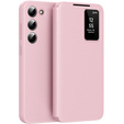 Etui z klapką do Samsung Galaxy S22, Smart View Wallet, różowe