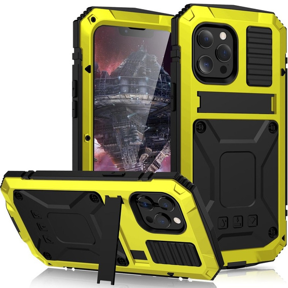 Etui do iPhone 13 Pro, R-JUST, pancerne, żółte