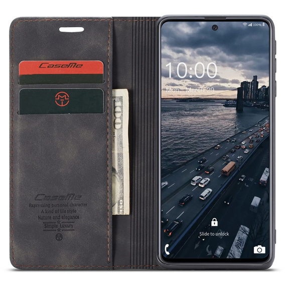 Etui CASEME do Samsung Galaxy A33 5G, Leather Wallet Case, czarne