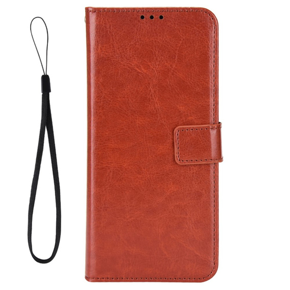 Etui z klapką do Infinix Hot 20i, Crazy Horse Wallet, brązowe