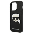 Etui Karl Lagerfeld do iPhone 14 Pro Max, Saffiano Karl's Head Patch, czarne