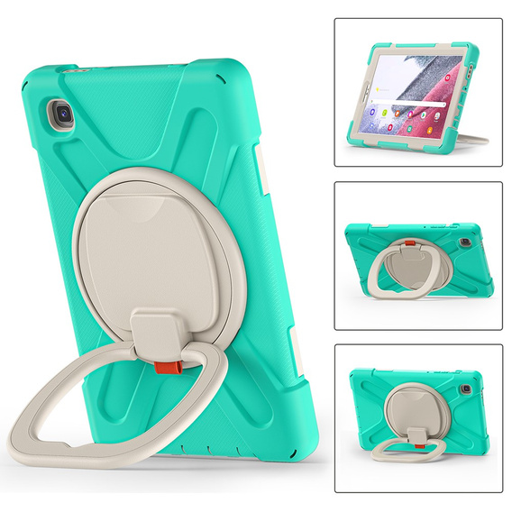 Etui dla dzieci do Samsung Galaxy Tab A7 Lite 8.7 T220/T225, Pancerne, dziecięce, Zielone / Szare