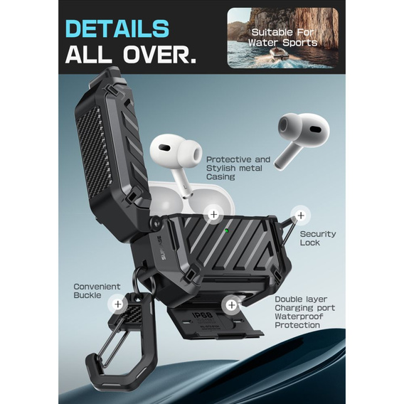 Etui ochronne Supcase Unicorn Beetle Pro MagSafe IP68 do Apple AirPods Pro 3