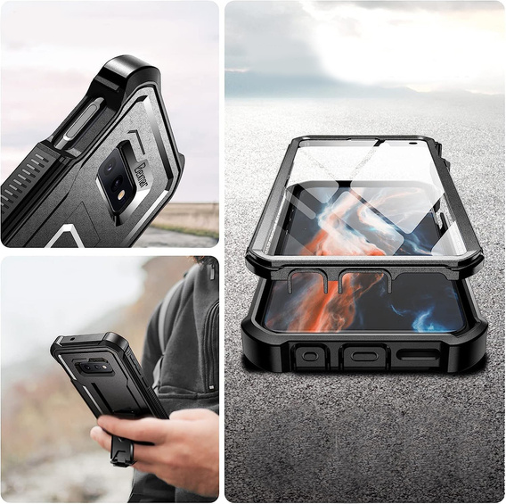 Etui pancerne do Samsung Galaxy S10e, Dexnor Full Body, czarne