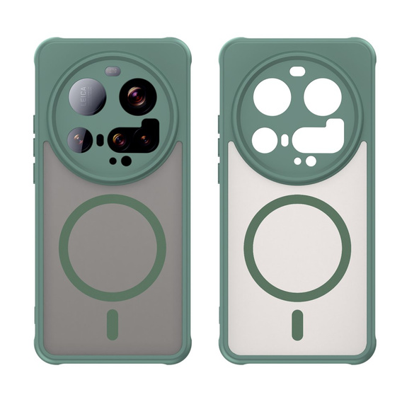 Etui do Xiaomi 15 Ultra, do MagSafe, ERBORD Matt Case, zielone