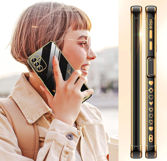Etui do Samsung Galaxy A26 5G, Electro heart, czarne + Szkło 9H