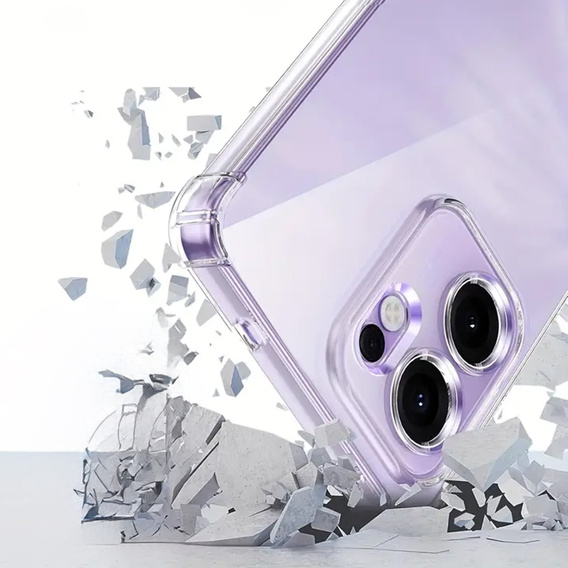 Etui do Oppo Reno 14F, wzmocnione, z ochroną aparatu, przezroczyste