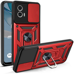 Etui pancerne do Motorola Moto G53 5G, CamShield Slide, czerwone